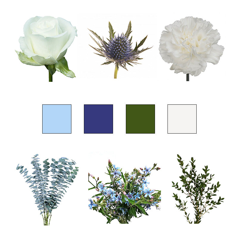 Elegant Blues Combo – Kukka Flowers