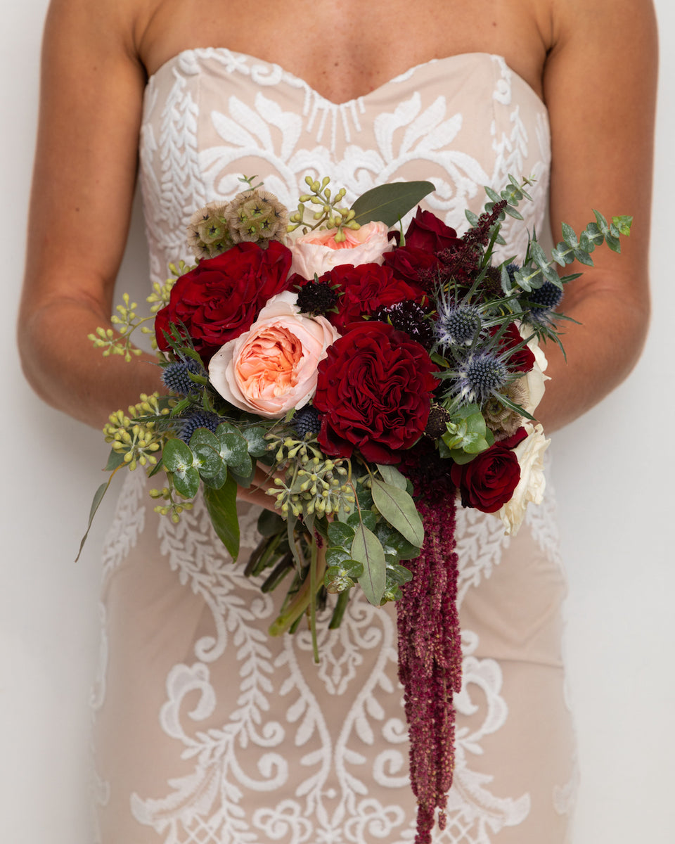 DIY Wedding Flowers "Ruby" Burgundy Peony Bouquets Kukka Flowers